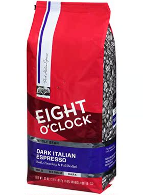 Eight O'Clock Whole Bean Coffee, Dark Italian Espresso, 32 O