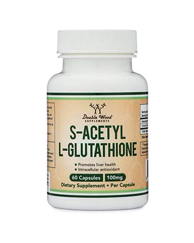 S-Acetyl L-Glutathione Capsules - 100mg, Made and Tested in