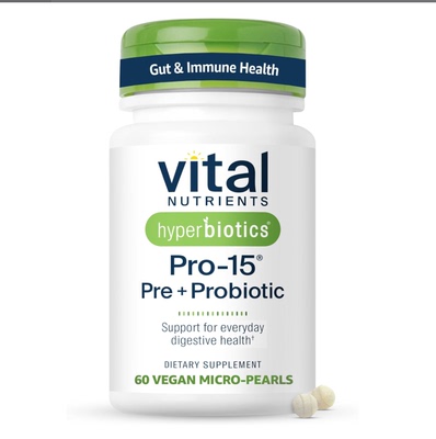 Hyperbiotics Vital Nutrients Pro-15 Prebiotics and Probiotic
