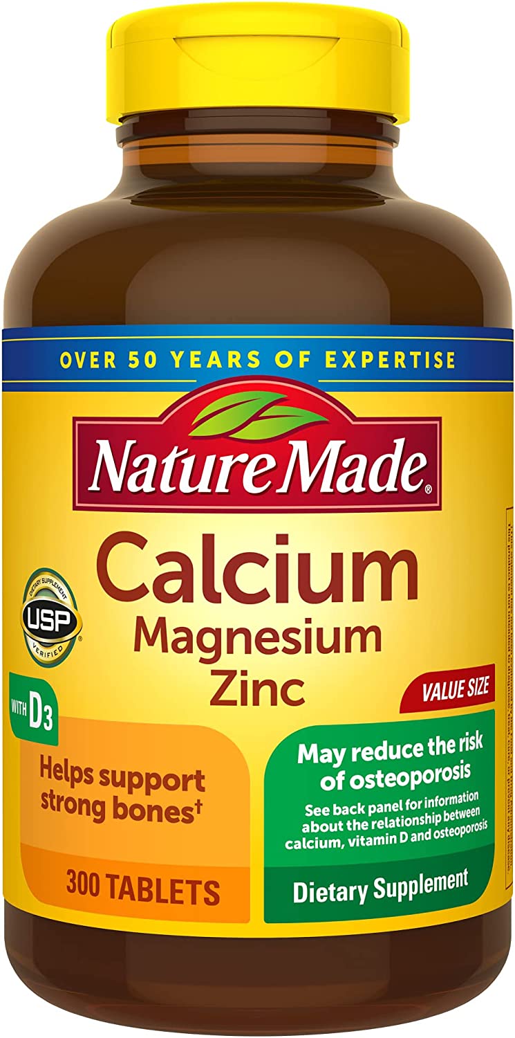 美国代购Nature Made Calcium Magnesium Zinc with Vitamin D3,