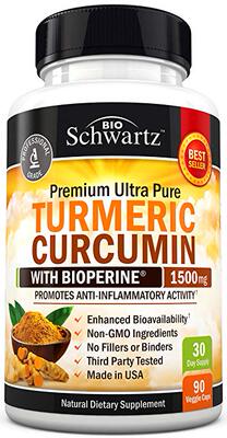 美国代购Turmeric Curcumin with Bioperine 1500mg. Highest Po