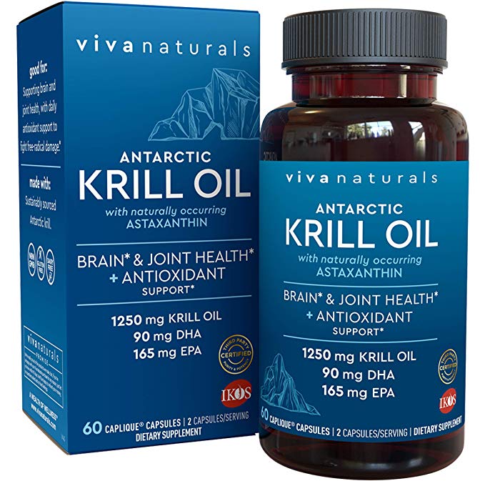 Krill Oil Supplement - Antarctic Krill Oil 1250 mg, Crill Oi