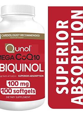 美国代购Qunol Mega Ubiquinol 100mg CoQ10, Superior Absorptio