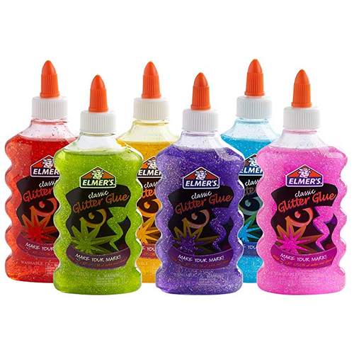Elmer's Liquid Glitter Glue, Great for Making Slime, Washabl