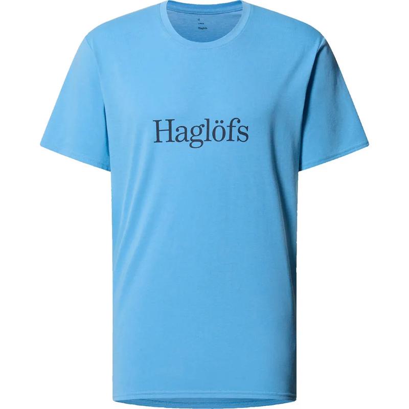 HAGLOFS速干男装短袖蓝T恤透气吸汗运动休闲上衣
