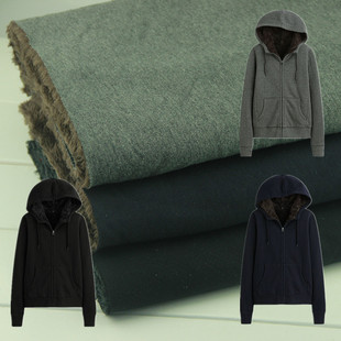 品牌汗布+羊羔绒复合绒布 秋冬外套卫衣裤布料拉链衫 多色 半米价