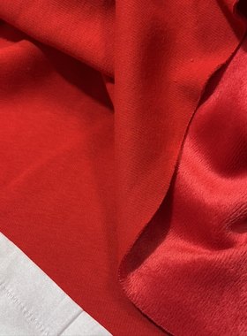 39包邮 弹力不倒绒 鲜红色 1米长度 宽度140c m m