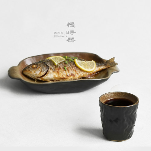 双色西餐意面沙拉盘手握杯餐具组
