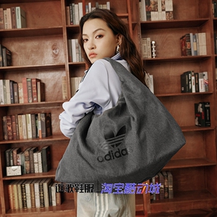 户外大容量牛仔单肩斜挎包云朵包IX7694 阿迪达斯三叶草女子新款