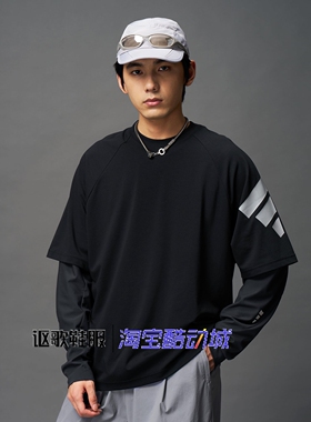 阿迪达斯男子新款圆领宽松透气柔软跑步健身运动短袖T恤KH1485