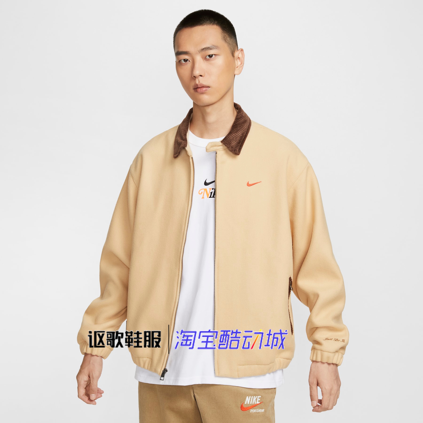 耐克男子防风保暖夹克外套