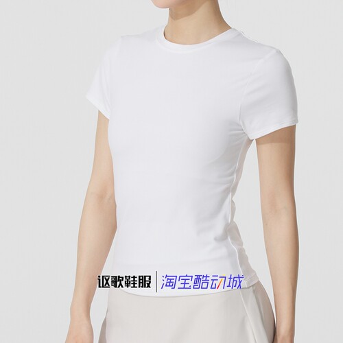 安德玛女子修身透气运动短袖T恤