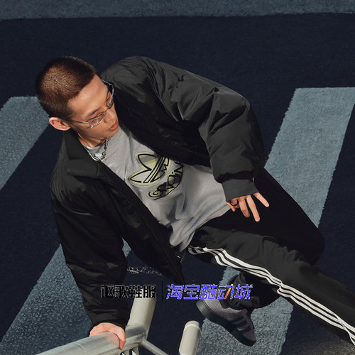 阿迪达斯三叶草男子飞行员棉服