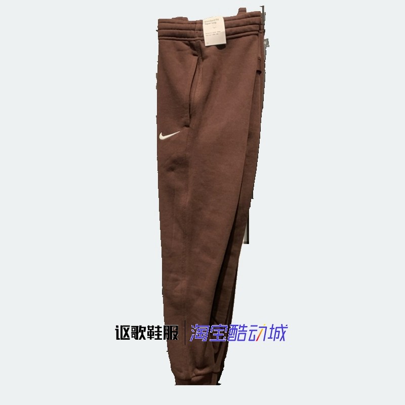 耐克男子新款休闲加绒保暖刺绣小勾收口运动长裤716831-227-386