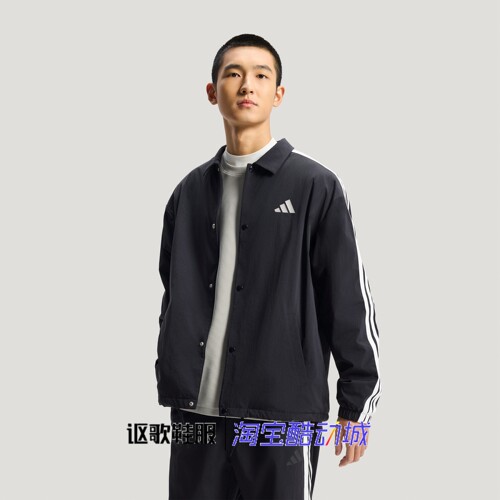 阿迪达斯男子宽松加绒防水外套