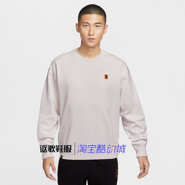 耐克男子新款刺绣小勾圆领透气宽松舒适运动套头卫衣IM9361-030