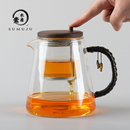 按压式 飘逸杯泡茶壶家用耐热玻璃泡茶杯新款 冲茶器一键茶水分离