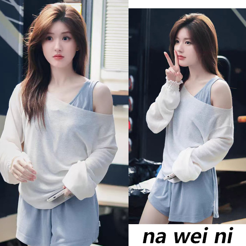 无袖连体裤女夏韩系减龄白色上衣