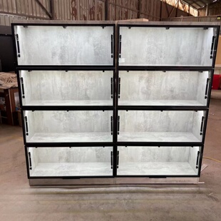 实木收纳柜.家用手办海贼王火影模型乐高玻璃柜.GK玩具展示柜定制