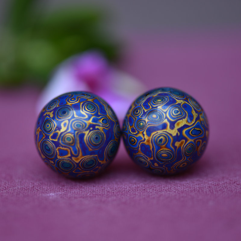 福州脱胎漆器螺钿犀皮手串20mm
