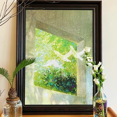 【一隅春光】Utopiece拼图500p满天星细闪插画师联名礼物解压治愈