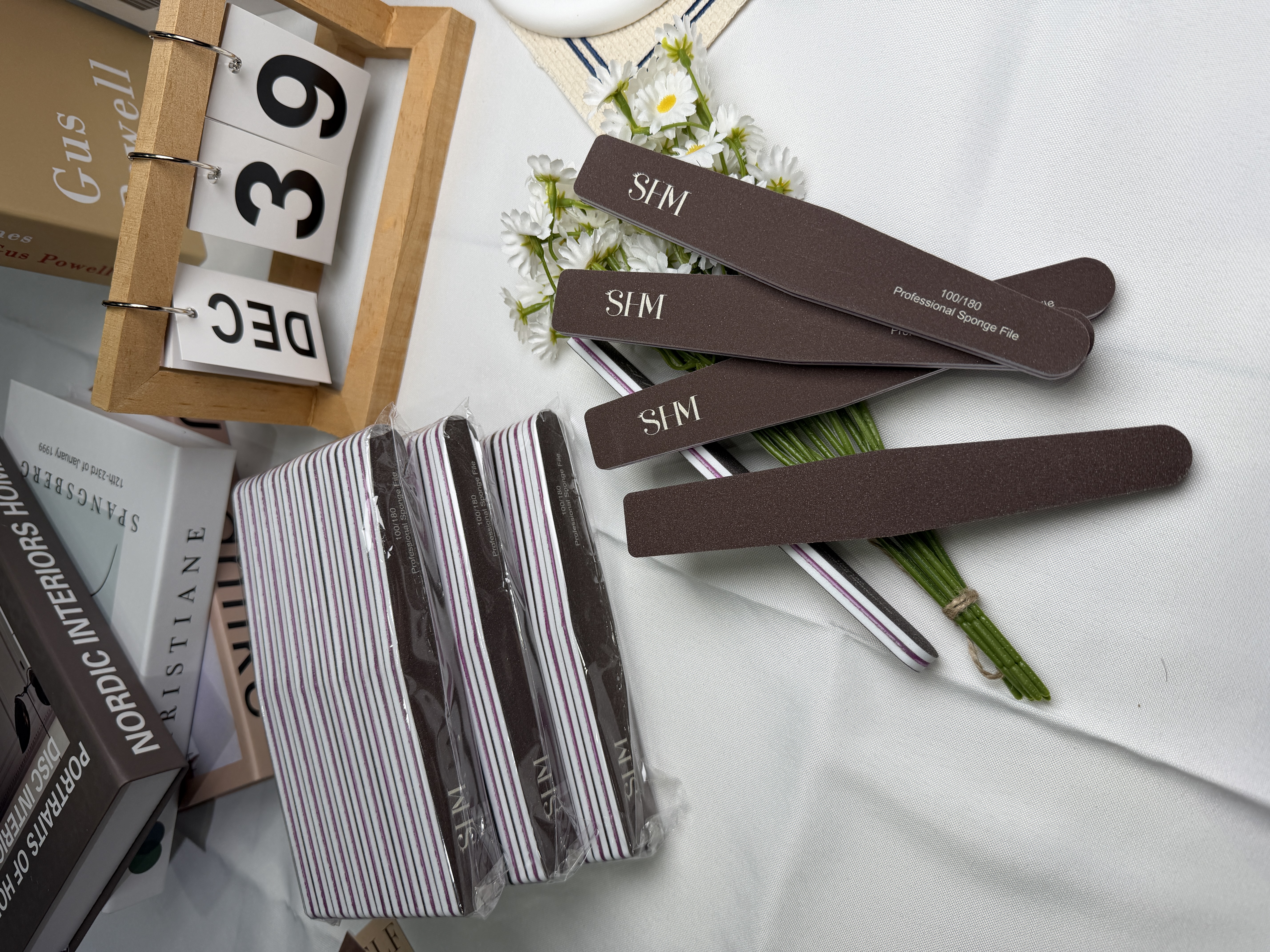 松惠美 美甲店专用磨砂条搓条打磨条修甲抛光海绵挫条美甲师工具