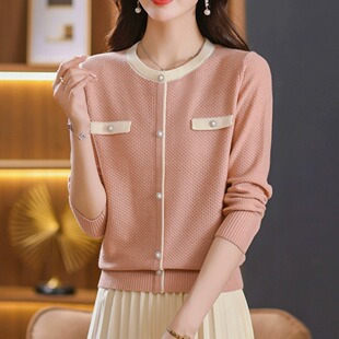 毛衣爆款 羊毛针织打底衫 内搭小香风洋气上衣薄款 2025新款 女春秋装