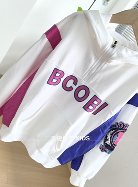 130-175 不可* 女童卫衣春季小女孩帽衫休闲上衣中大童宽松时尚潮