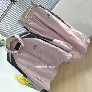 春季 120 女童休闲套装 女孩洋气运动两件套中大童品牌撤柜 160