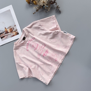 120-170 IX* 女童短袖T恤夏季女孩短款宽松休闲上衣辣妹装中大童