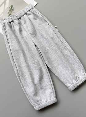 【小童】90-130 7秒 女童休闲裤春季幼儿春装女孩针织束脚裤宝宝