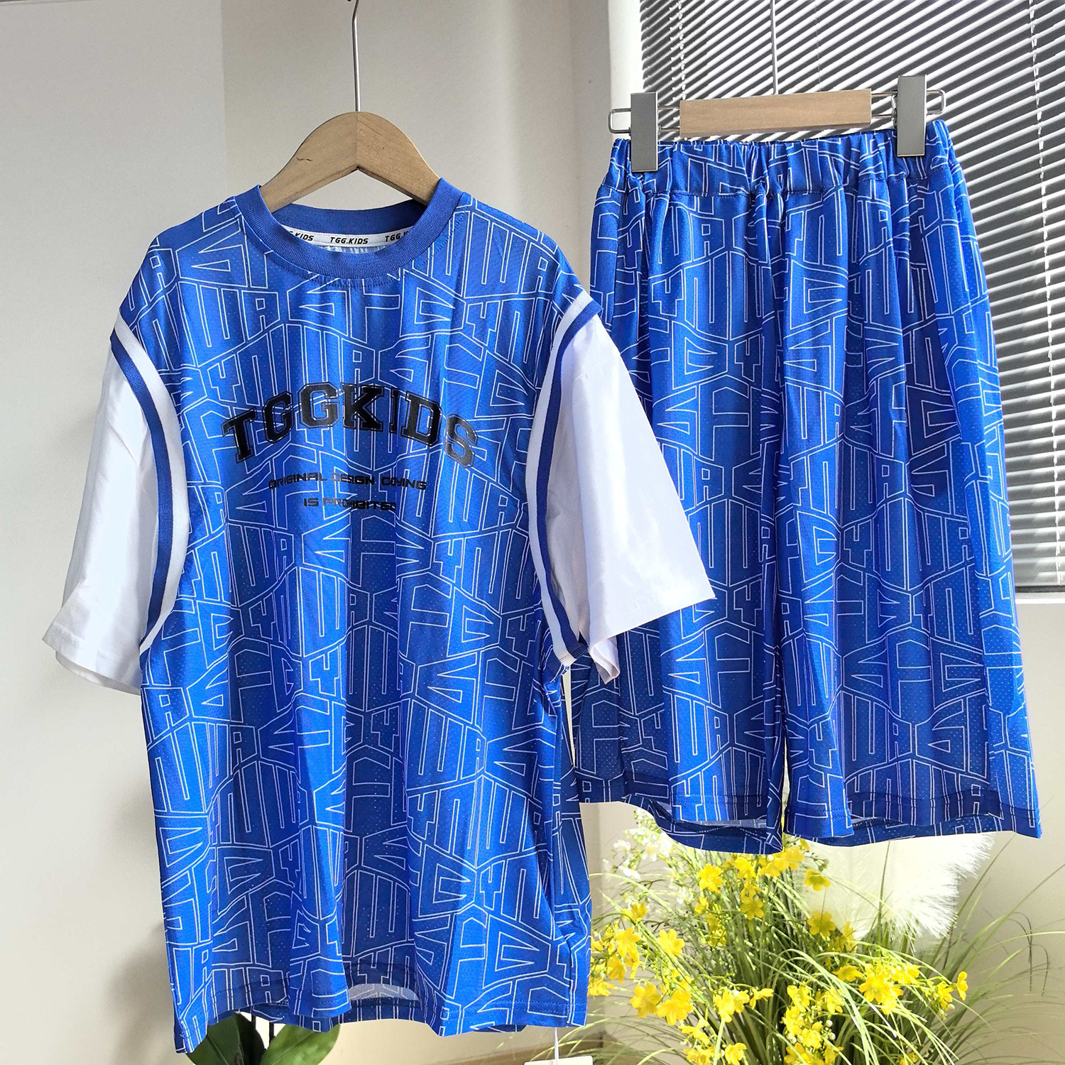 田果* 男童运动套装夏季儿童速干两件套篮球足球服中大童宽松