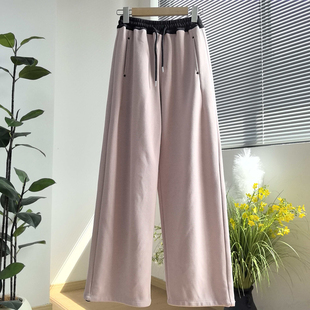 天依角女童休闲长裤秋冬装女孩洋气针织直筒裤子青少年2025新款潮