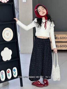 韩宇女童碎花灯笼裤 110 儿童韩版 女童休闲裤 150 裤 2026新款