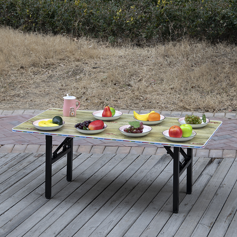 柔通长方形可折叠桌子吃饭小餐桌