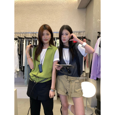 MZI STUDIO十三行夏短袖T恤中性松弛休闲套头假两件上衣女A80012