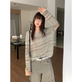 v领宽松松垮套头针织衫 MZI 薄款 十三行春夏防晒衫 女119395 STUDIO