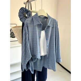 广州十三行春季新款长袖休闲上衣设计感气质百搭衬衫女配头花3359