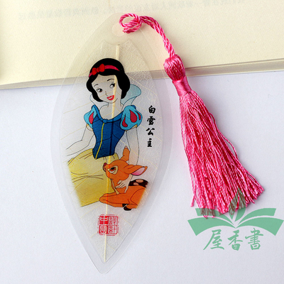 经典安徒生童话叶脉卡通叶脉书签