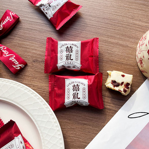 金冠喜礼蔓越莓雪享酥结婚高端喜糖伴手礼小零食雪花酥散装糖