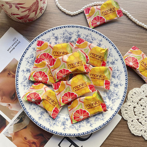 monice茉萘蜂蜜柚子味果汁软糖高颜值结婚喜糖散装休闲零食糖果