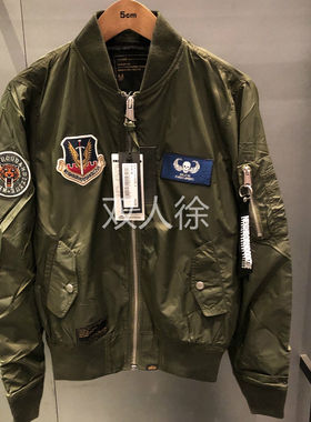 izzue NHIZ合作款春夏男士时尚潮徽章飘带机车工装飞行夹克外套