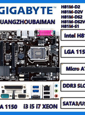 Gigabyte/技嘉 H81M-S1/D2 D2V DS2 DS2V S2PH D3V DDR3 台式机