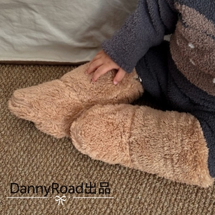 冬季新款婴儿鞋加绒保暖棉鞋软底0-1岁宝宝鞋袜高筒脚套包腿袜鞋