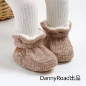 宝宝棉靴棉靴加绒保暖针织面软乎乎婴儿鞋 冬季 新款 保暖不掉男女宝
