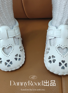 春夏新款婴儿鞋凉鞋防滑软底鞋学步鞋爱心女宝白色鞋0-1岁透气