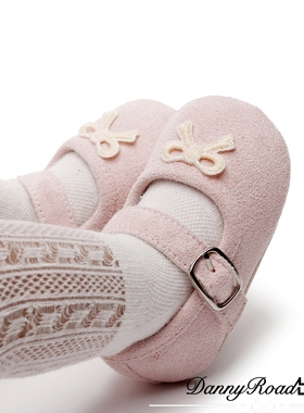 秋季新款宝宝鞋公主鞋绒面学步鞋可爱软底防滑简约韩版女宝0-1岁