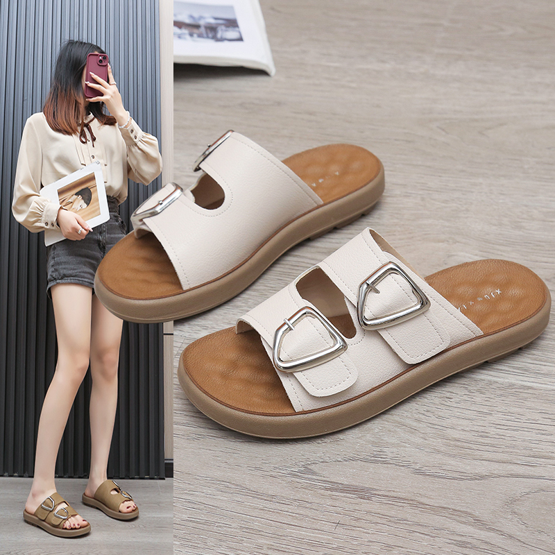 中年妈妈外穿夏季软底大码凉拖鞋