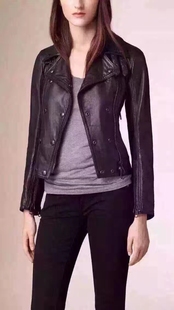 2025年真皮皮衣外套女短款春秋绵羊皮机车服修身小个子皮夹克