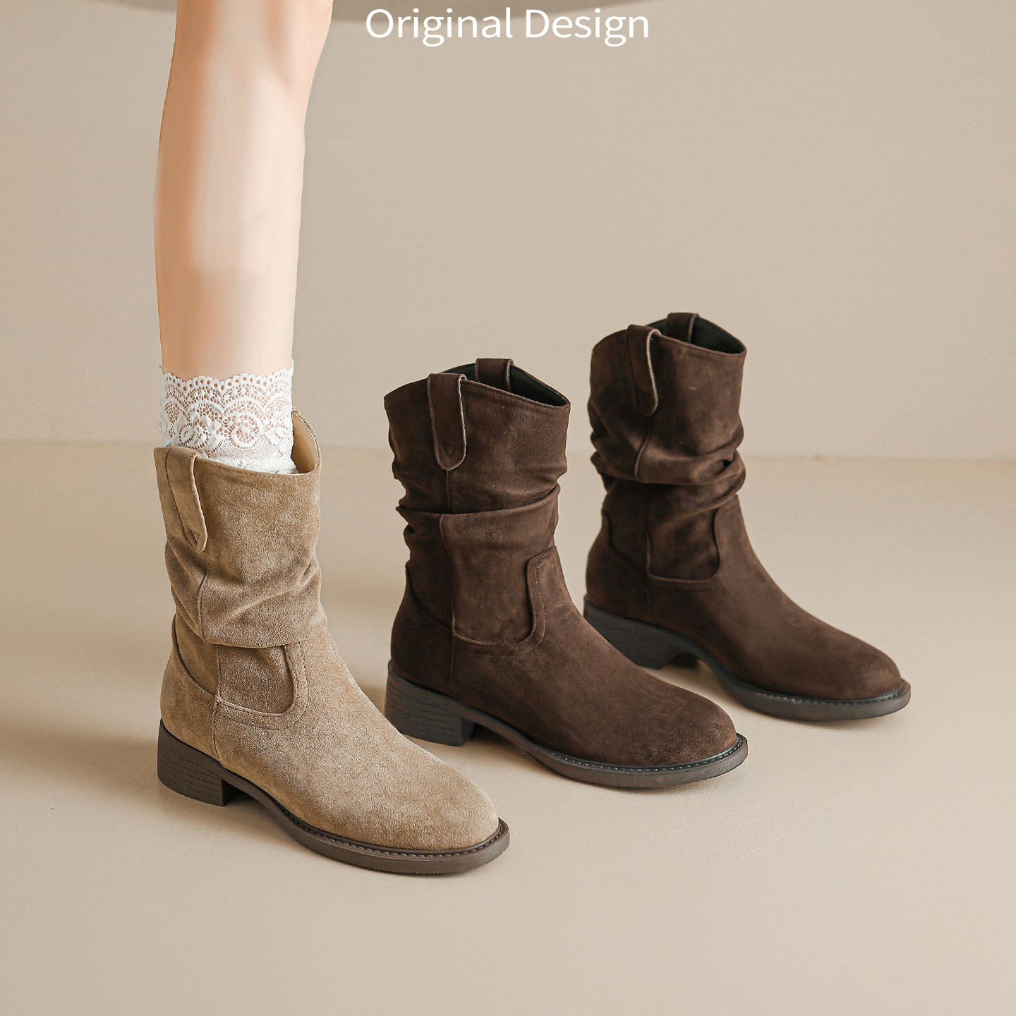 内增高超火小短筒洋气靴